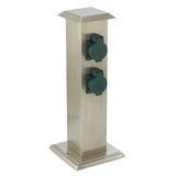 Eglo Garten-Steckdosensäule Edelstahl PARK 4